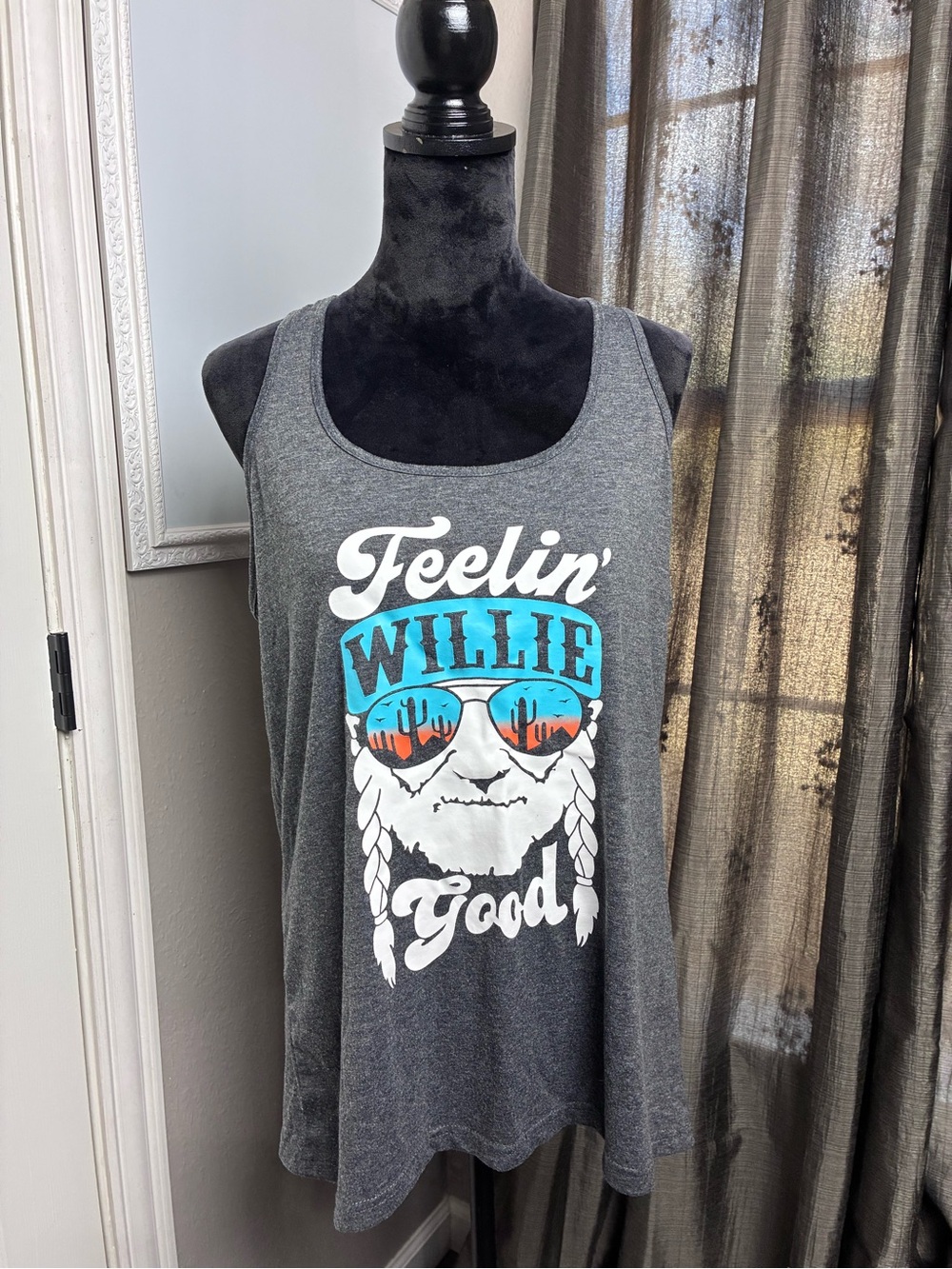 Feelin' Willie Good Grey Graphic Tank Top XL